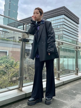 「plain-me（プレインミー）のアイテム（ジャケット/アウター）」を使った、wslさん（レディース・154cm）の冬コーディネート