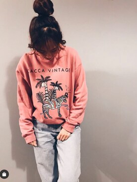 「CACCA（カッカ）のアイテム」を使った、CACCAさん（レディース・160cm）の春コーディネート