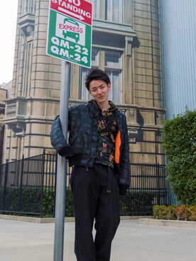 「ユニバ」｜「アイテム（MA-1）」を使った、keisukeさん（メンズ・176cm）の春コーディネート