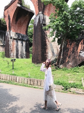 「LOVFEE（ラッフィ）のアイテム（ワンピース/ドレス）」を使った、Reyann芮安さん（レディース・166cm）の夏コーディネート