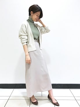 「ラップスカート」｜yuukaさん（レディース・164cm）の冬コーディネート