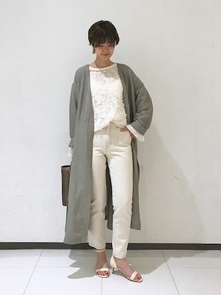 SLOBE IENA（スローブイエナ）の「ガーゼガウンコート【手洗い可能