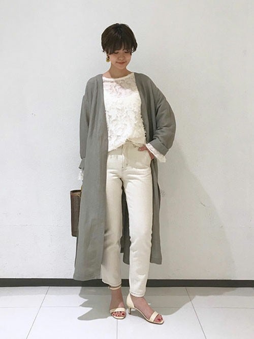 SLOBE IENA（スローブイエナ）の「ガーゼガウンコート【手洗い