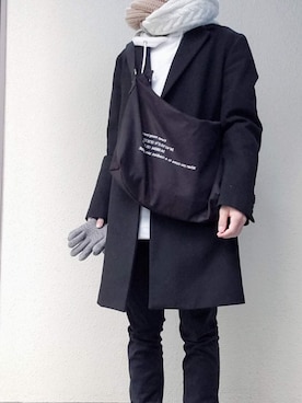 「GU（ジーユー）の（GU）スキニーフィットジーンズ（MEN ⁄ ジーンズ）」を使った、タイガ/taigaさん（メンズ・160cm）の冬コーディネート