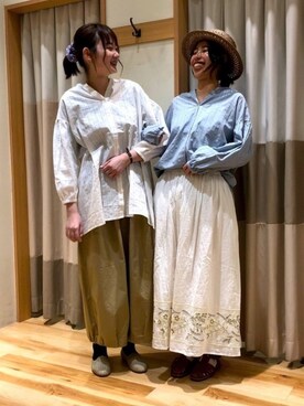 「お揃い」｜「アイテム（その他）」を使った、おゆさん（レディース・167cm）の春コーディネート
