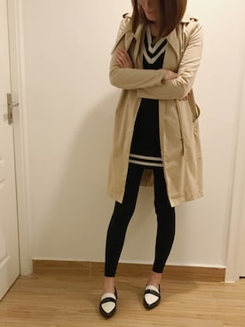 「ARMANI EXCHANGE（アルマーニエクスチェンジ）のアイテム（トレンチコート）」を使った、colovehhさん（レディース・170cm）の春コーディネート