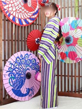 「きもの」｜りえさん（レディース・155cm）の春コーディネート
