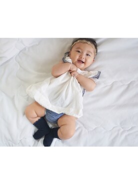 「next（next）のアイテム（チュニック）」を使った、emma.iさん（キッズ・70cm）の秋コーディネート