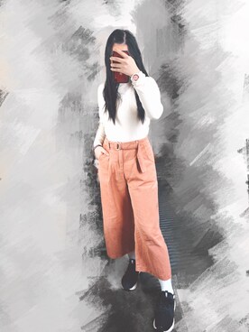 「RELAX（リラックス）のアイテム」を使った、Regina 💜さん（レディース・164cm）の春コーディネート