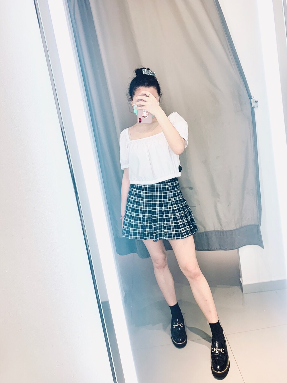 「164cm、ootd、夏」｜「H&Mのアイテム（トップス、ホワイト系）」を使った、Regina 💜さん（レディース・164cm）の夏コーディネートの1枚目の写真