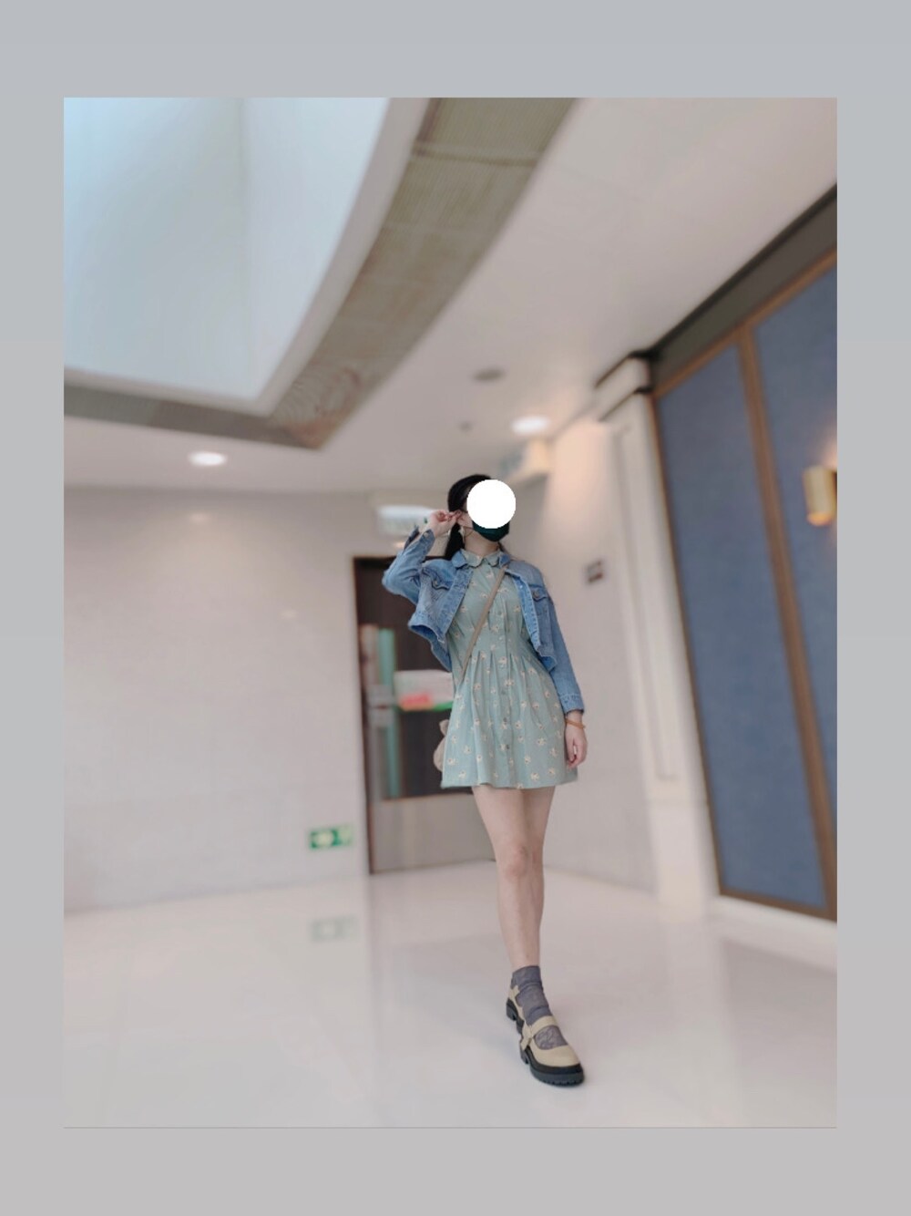 「164以上に見られる女、ootd、夏、洋裝」｜「cotton onのアイテム（チュニック、グリーン系）」を使った、Regina 💜さん（レディース・164cm）の春コーディネートの1枚目の写真