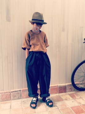 「nonnative（ノンネイティブ）のアイテム」を使った、megtoranatugさん（キッズ・100cm）の夏コーディネート