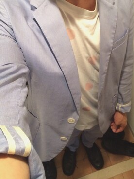 「Paul Smith（ポールスミス）のアイテム（セットアップ）」を使った、yukiさん（メンズ・170cm）の夏コーディネート