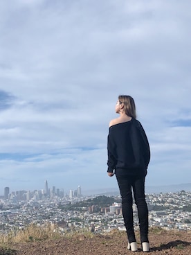 「rag & bone（ラグアンドボーン）のアイテム（トップス）」を使った、Jiang Wentingさん（レディース・157cm）の夏コーディネート