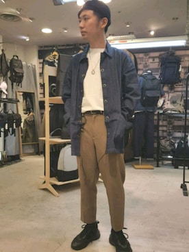「OURET（オーレット）のアイテム（ジャケット/アウター）」を使った、SOHGU.old＆newstoreさん（メンズ・174cm）の秋コーディネート