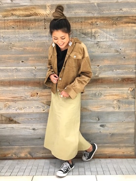 「アイテム（ピアス（両耳用））」を使った、ANNAさん（レディース・155cm・20代）の秋コーディネート