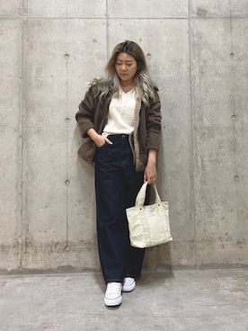 「URBAN RESEARCH Sonny Label（アーバンリサーチサニーレーベル）のアイテム（ブルゾン）」を使った、ANNAさん（レディース・156cm）の冬コーディネート