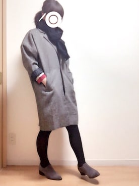 「haco!（ハコ）のアイテム（チェスターコート）」を使った、wakaba@さん（レディース・163cm）の冬コーディネート