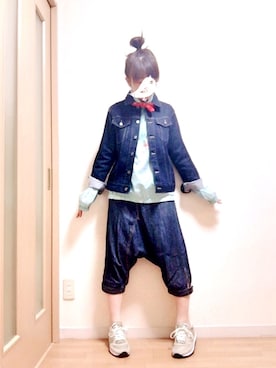 「Gジャン」｜「アイテム（ナイロンジャケット）」を使った、wakaba@さん（レディース・163cm）の春コーディネート