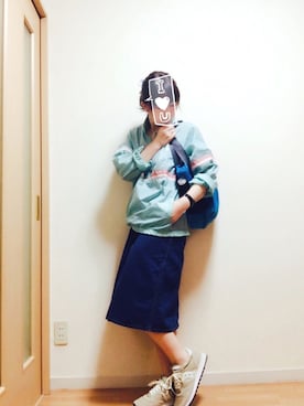 「ペールトーン」｜「アイテム（ナイロンジャケット）」を使った、wakaba@さん（レディース・163cm）の春コーディネート