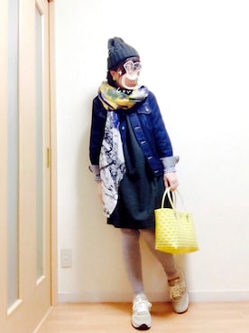 「ベルイエロー」｜「アイテム（ブルゾン）」を使った、wakaba@さん（レディース・163cm）の春コーディネート