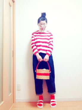 「REEF（リーフ）のアイテム（パンツ）」を使った、wakaba@さん（レディース・163cm）の夏コーディネート