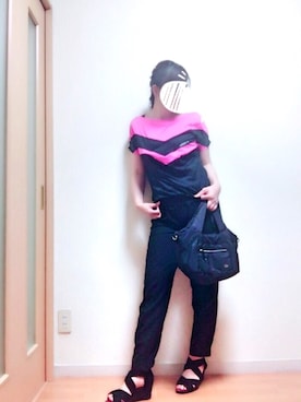 「roots（ルーツ）のアイテム（バッグ）」を使った、wakaba@さん（レディース・163cm）の夏コーディネート