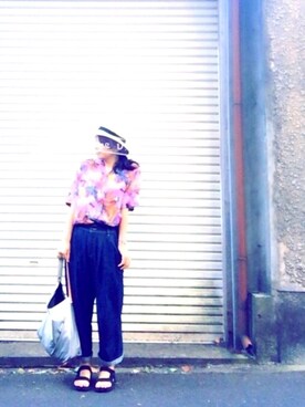 「REEF（リーフ）のアイテム（パンツ）」を使った、wakaba@さん（レディース・163cm）の夏コーディネート