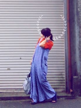 「haco!（ハコ）のアイテム（サロペット/オーバーオール）」を使った、wakaba@さん（レディース・163cm）の夏コーディネート