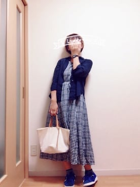 「ワンピース×スニーカー」｜「アイテム（セットアップ）」を使った、wakaba@さん（レディース・163cm）の夏コーディネート
