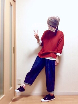 「REEF（リーフ）のアイテム（パンツ）」を使った、wakaba@さん（レディース・163cm）の秋コーディネート