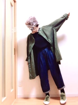 「フランス軍」｜「アイテム（アクセサリー）」を使った、wakaba@さん（レディース・163cm）の秋コーディネート