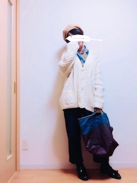 「REEF（リーフ）のアイテム（パンツ）」を使った、wakaba@さん（レディース・163cm）の冬コーディネート