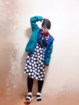 「ナイロンパーカー」｜「アイテム（サンダル）」を使った、wakaba@さん（レディース・163cm）の春コーディネート