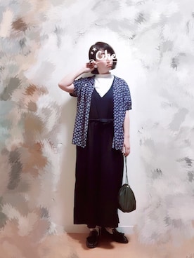 「chambre de charme（シャンブルドゥシャーム）のアイテム（サロペット/オーバーオール）」を使った、wakaba@さん（レディース・163cm）の春コーディネート