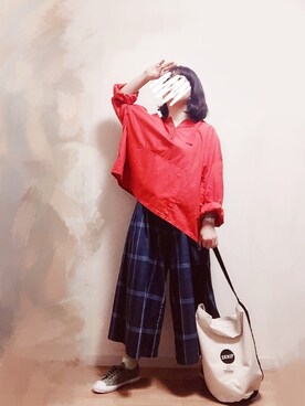 「プルオーバーパーカー」｜「アイテム（その他アウター）」を使った、wakaba@さん（レディース・163cm）の春コーディネート