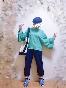 「RAGEBLUE（レイジブルー）のアイテム（ハンチング/ベレー帽）」を使った、wakaba@さん（レディース・163cm）の秋コーディネート