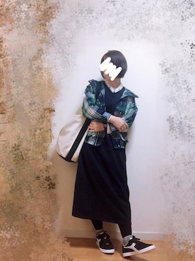「古着好きな人と繋がりたい」｜「アイテム（ブルゾン）」を使った、wakaba@さん（レディース・163cm）の秋コーディネート
