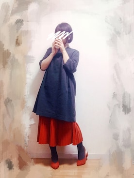 「スウェードスカート」｜「アイテム（ワンピース/ドレス）」を使った、wakaba@さん（レディース・163cm）の秋コーディネート
