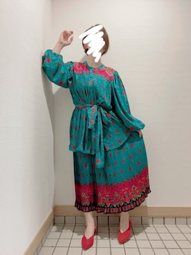 「古着好きな人と繋がりたい」｜「アイテム（パンプス）」を使った、wakaba@さん（レディース・163cm）の春コーディネート