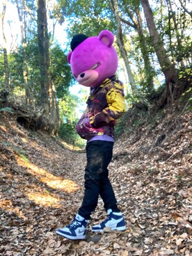 「エアジョーダン」｜「アイテム（ナイロンジャケット）」を使った、karbullさん（メンズ・171cm）の冬コーディネート