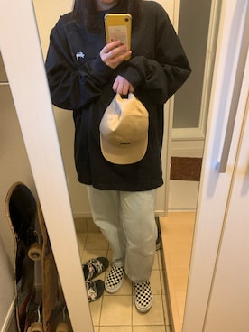「nike」｜「アイテム（スリッポン）」を使った、ayaさん（レディース・157cm）の春コーディネート