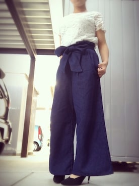 「Miminy Piminy（ミミニー ピミニー）のアイテム（シューズ）」を使った、のぞみさん（レディース・144cm）の春コーディネート
