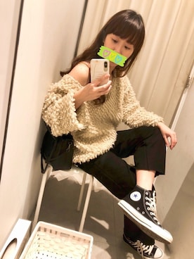 「毛衣」｜Cari Chenさん（レディース・158cm）の冬コーディネート