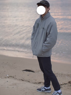 「DRESSEDUNDRESSED（ドレスドアンドレスド）のアイテム（帽子）」を使った、junさん（メンズ・177cm）の冬コーディネート