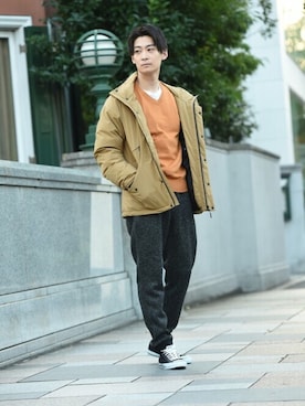 「ジョガーパンツ」｜マックハウスZOZOスタイリスト メンズさん（メンズ・178cm）の冬コーディネート