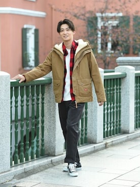 「Dickies（ディッキーズ）のアイテム（ジャケット/アウター）」を使った、マックハウスZOZOスタイリスト メンズさん（メンズ・178cm）の冬コーディネート
