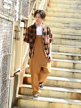 「Dickies（ディッキーズ）のアイテム（トップス）」を使った、マックハウスZOZOスタイリスト メンズさん（メンズ・178cm）の春コーディネート