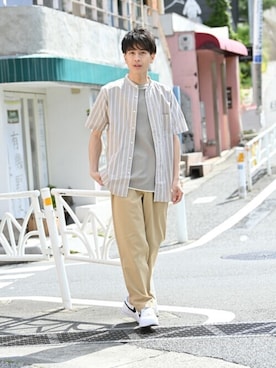 「マックハウス」｜マックハウスZOZOスタイリスト メンズさん（メンズ・178cm）の春コーディネート