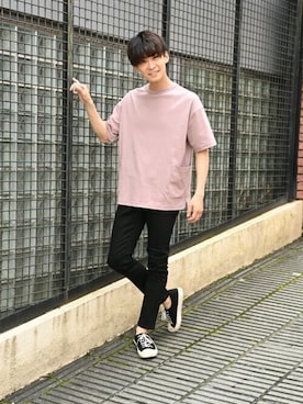 「NAVY（ネイビー）のアイテム」を使った、マックハウスZOZOスタイリスト メンズさん（メンズ・178cm）の夏コーディネート